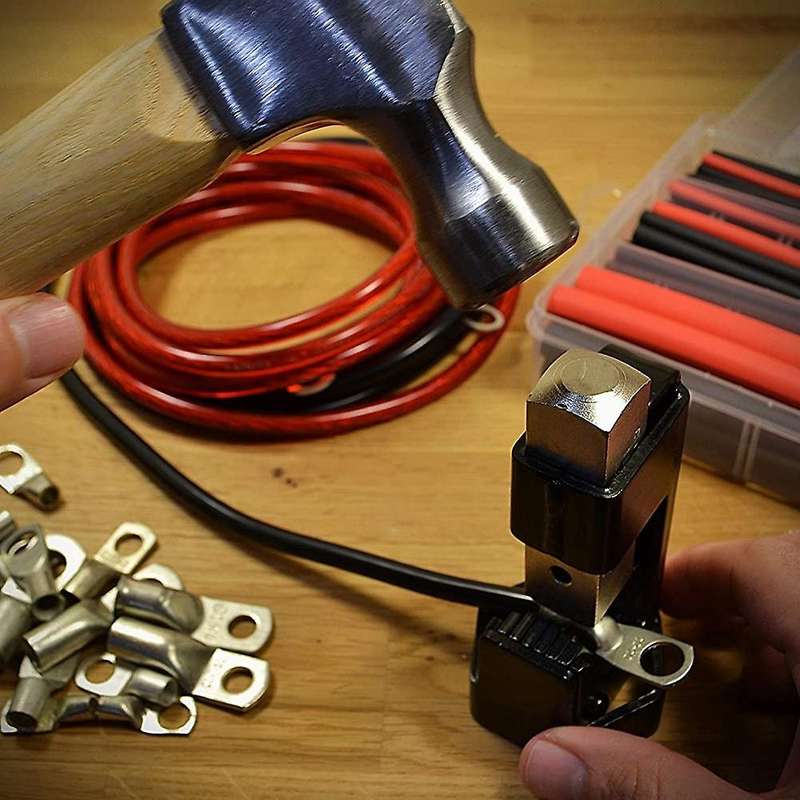 Battery Lug Crimping Tool for 8, 6, 4, 2, 1/0, 2/0 American Wire