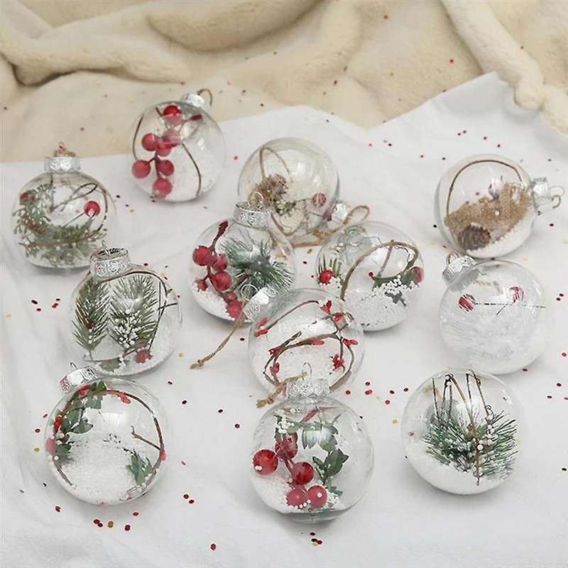 Christmas Ball Decor Transparent Globe Hanging Ball Tree Decoration