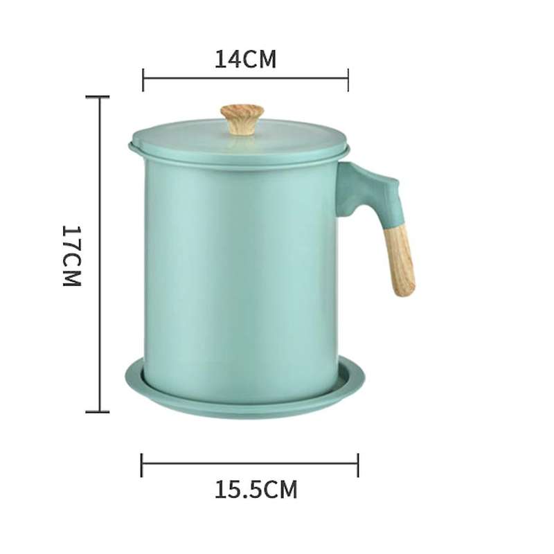 Bacon Grease Container with Strainer Fine Mesh 1.7l