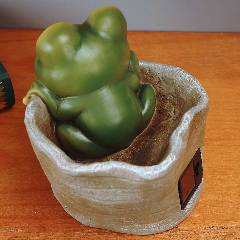 Frog Garden Decor Solar Frog Light Figurines Frog Shaped Statue S