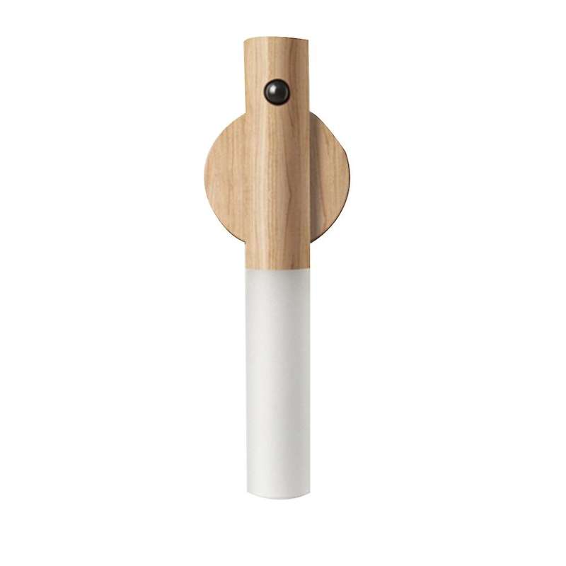 Intelligent Led Rechargeable Magnetic Wood Wall Light(wax Wood)