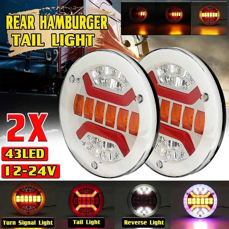 2pcs 43 Led Truck Rear Tail Light Taillights