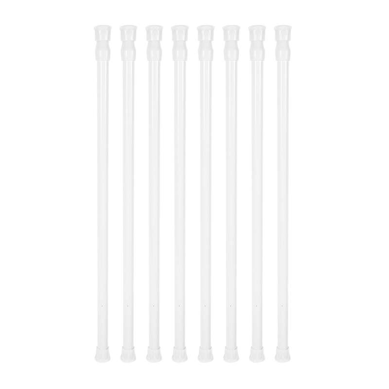 8 Small Tension Rods Spring Extendable Curtain Shower Telescopic Rod