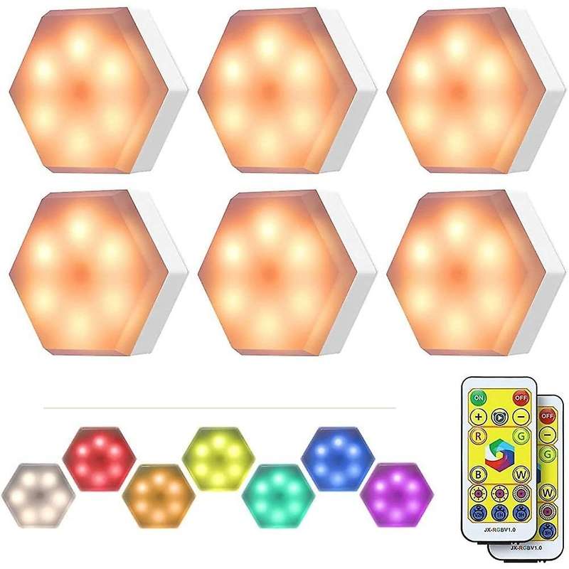 Led Puck Lights 6 Pack with Remote Control Rgb Led Stick On Lights