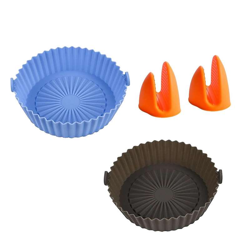 3 Pcs Air Fryer Silicone Liner Set for Baking Roasting Microwave A