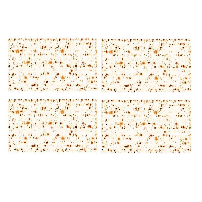 4pcs Tortilla Plastic Tablecloth, 54 Inch X 108 Inch Rectangle