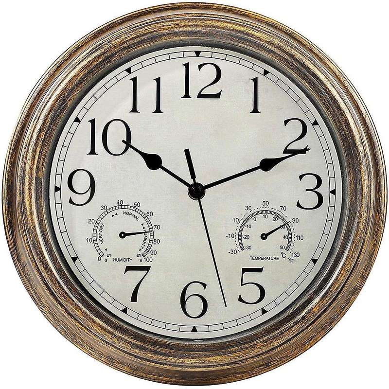 12inch Wall Clock, Waterproof with Displays for Indoor/outdoor