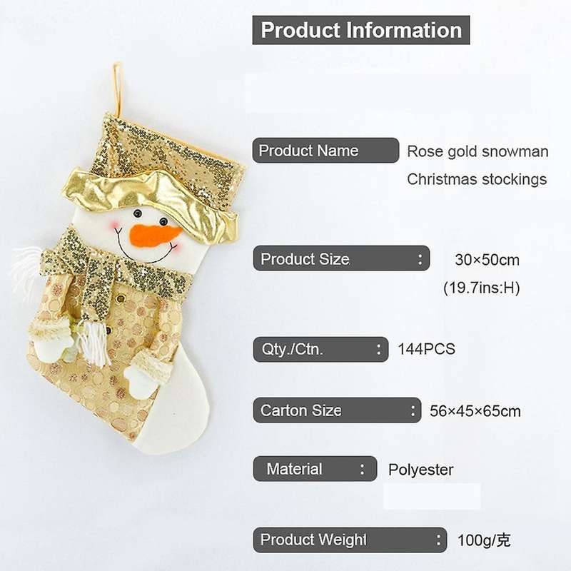 Christmas Stocking Bag Candy Bag for Home Christmas Tree Decoration