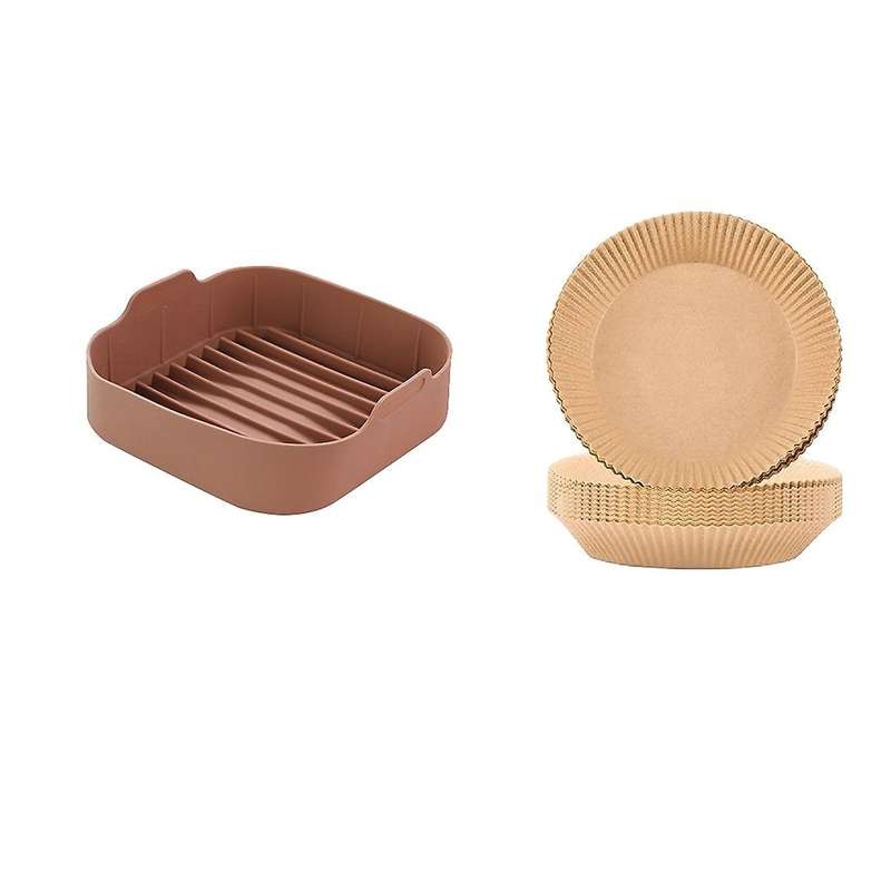 Air Fryer Silicone Pot and Air Fryer Disposable Paper Liner C