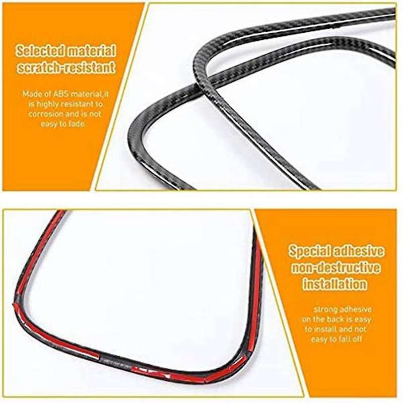 Carbon Fiber Car Rear Door Speaker Decoration Cover