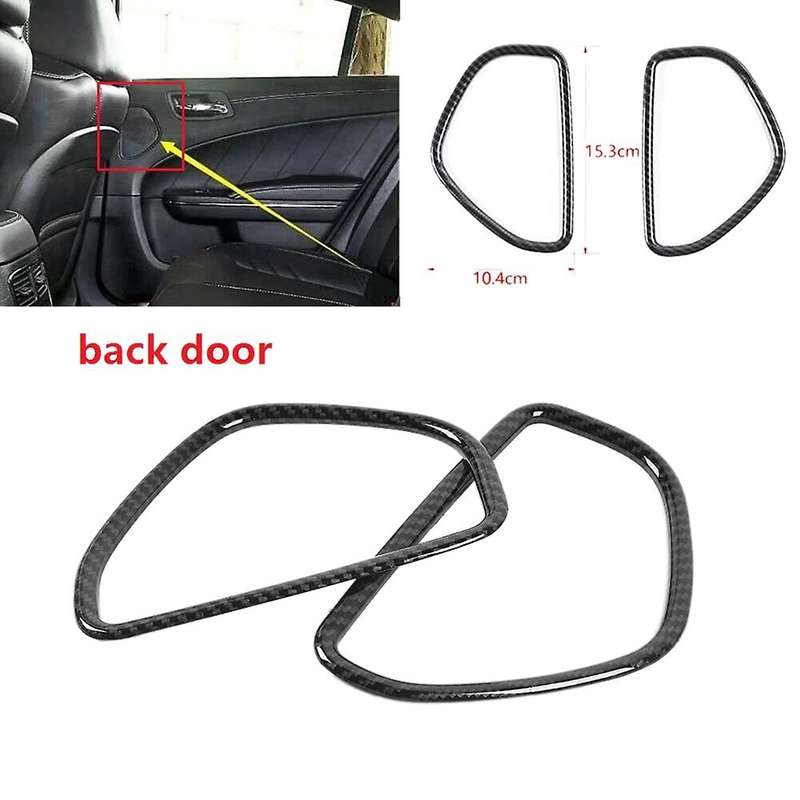 Carbon Fiber Car Rear Door Speaker Decoration Cover