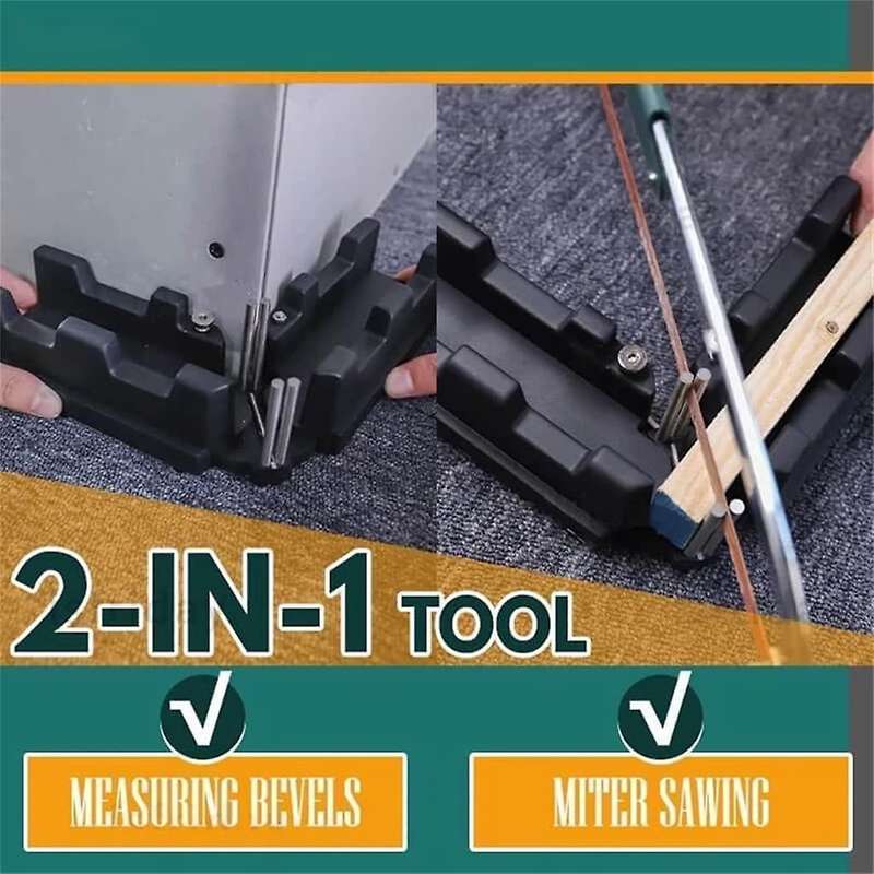 2-in-1 Mitre Measuring Cutting Tool Angles Miter Saw Protractor Tool