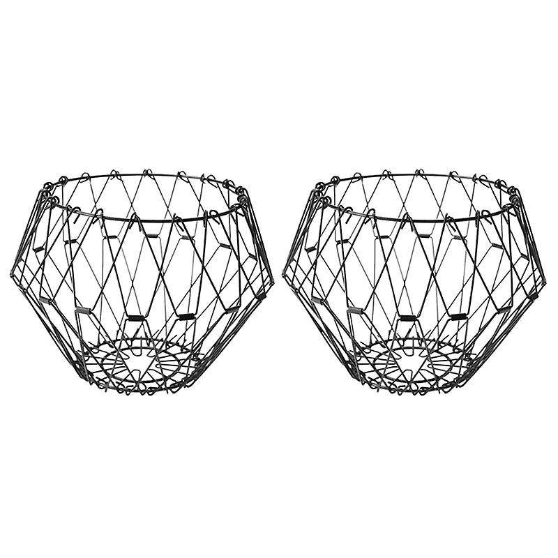 2 Pcs Metal Wire Retractable Folding Storage for Kitchen Counter