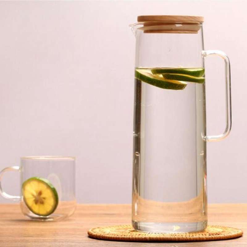 1500ml New Gradient Color Cold Water Glass Bottle Set with Cover