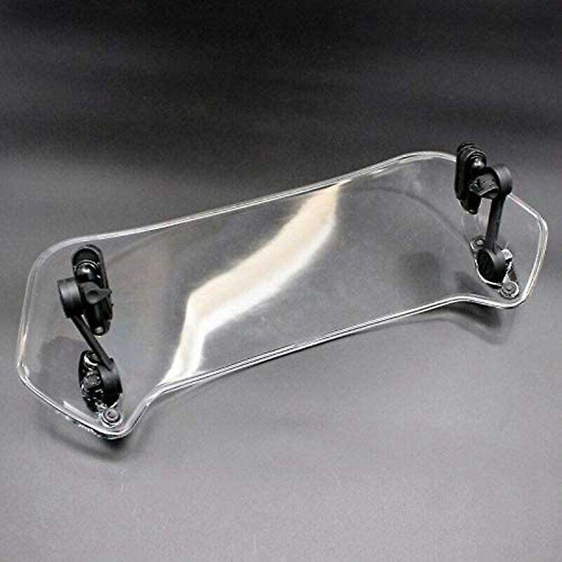Motorcycle Windshield Extension Spoiler with Adjustable Clip Grey