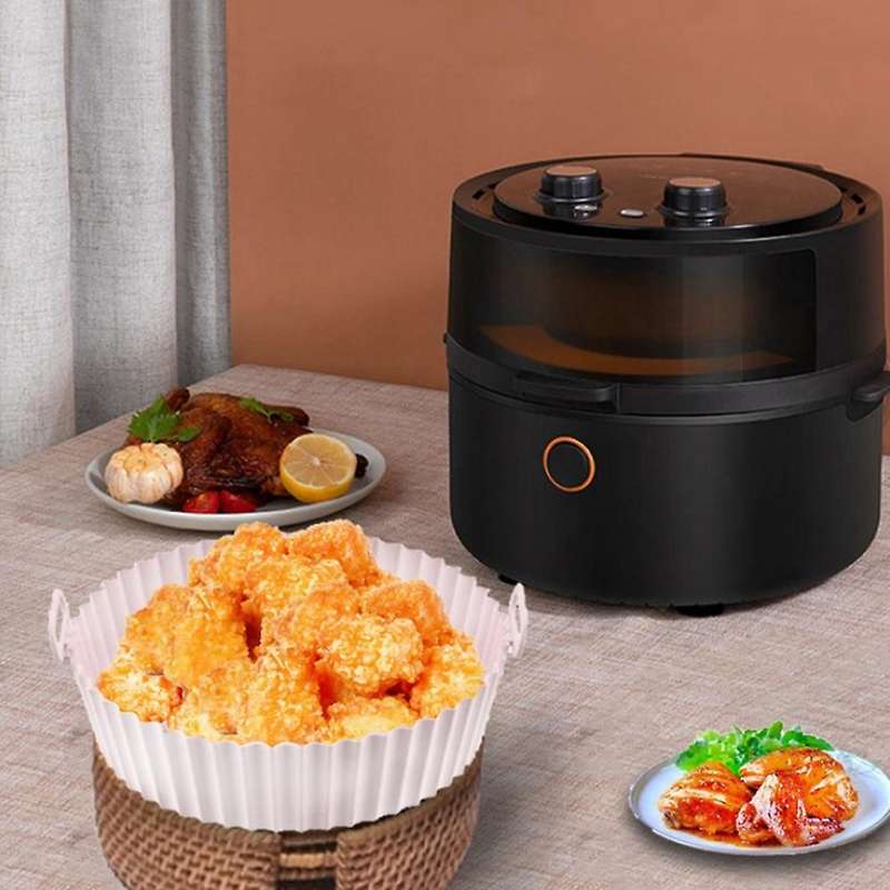 Air Fryer Silicone Pot Reusable Oven Baking Mat Basket Round/square