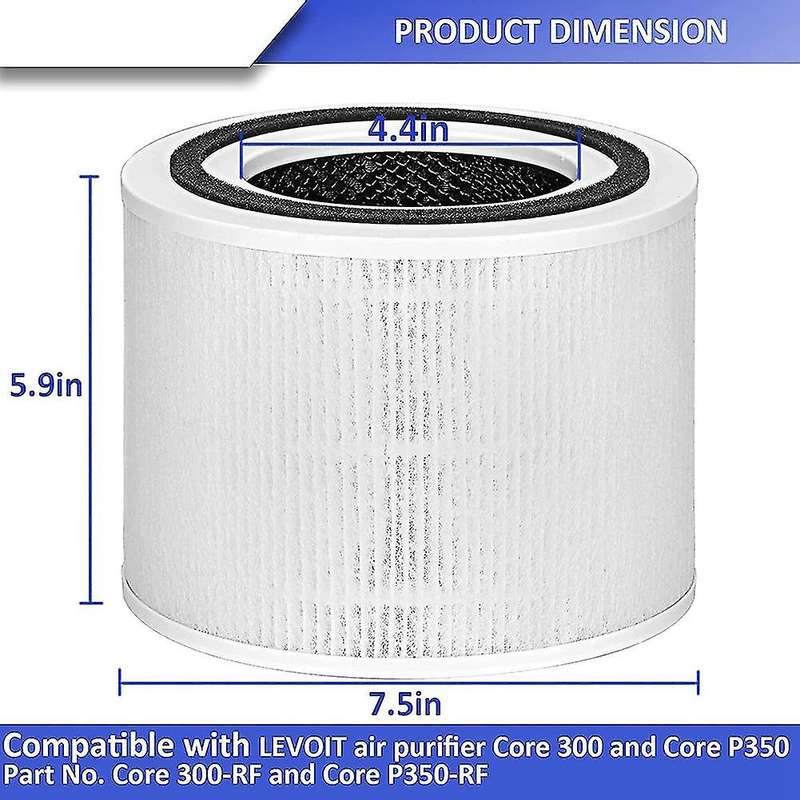 Replacement Filter for Levoit Core 350 P350-rf, 3-in-1 H13