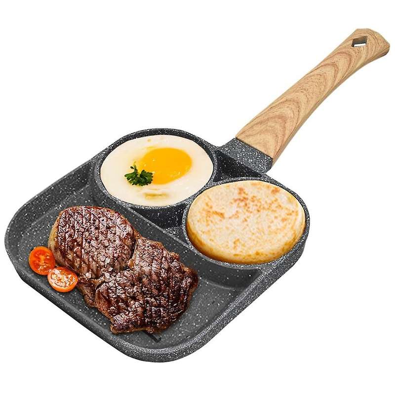 Non-stick Pancake Pan Egg Pan with 2 Hole Fried Egg Pan