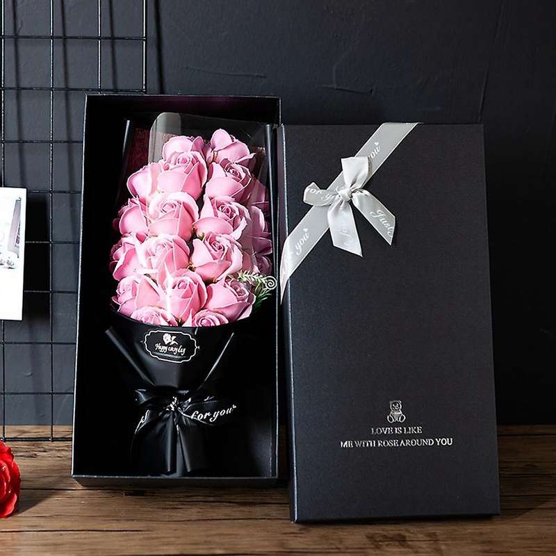 Valentine's Day Gift Artificial Forget-me-not Roses Bouquet Red 18 Pcs