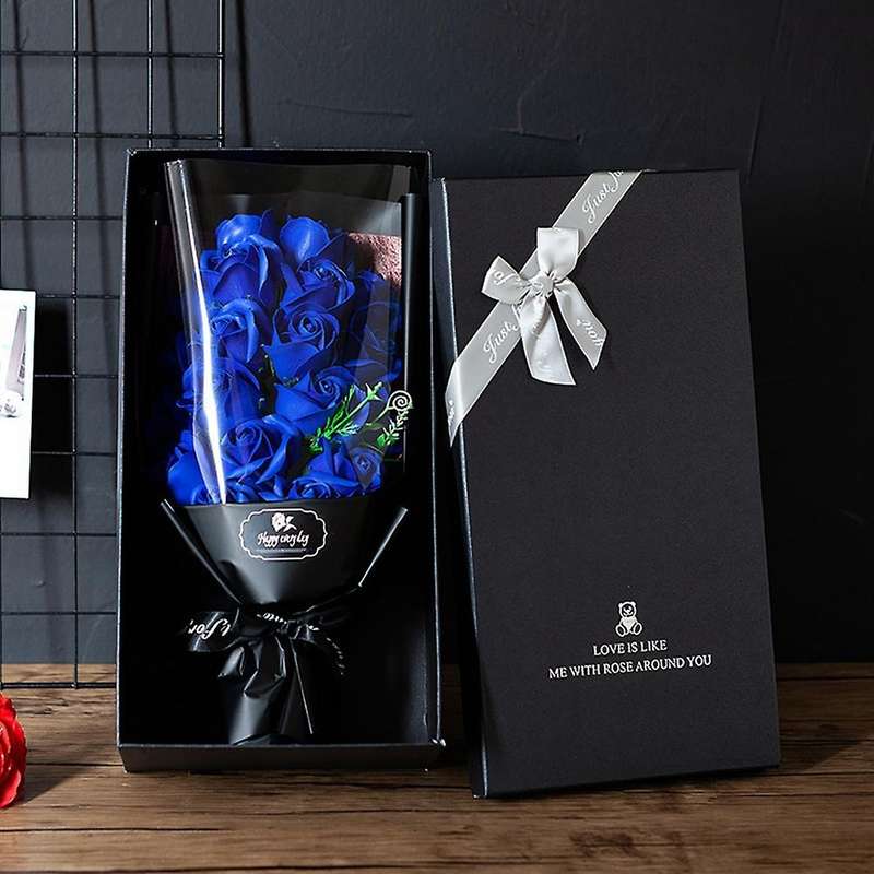 Valentine's Day Gift Artificial Forget-me-not Roses Bouquet Red 18 Pcs