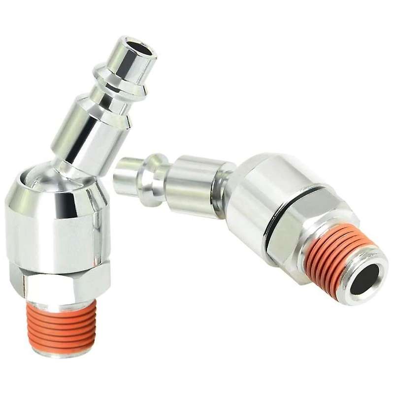 1/4 Inch Swivel Air Plug, 6-pack Industrial Swivel Coupler and Plug