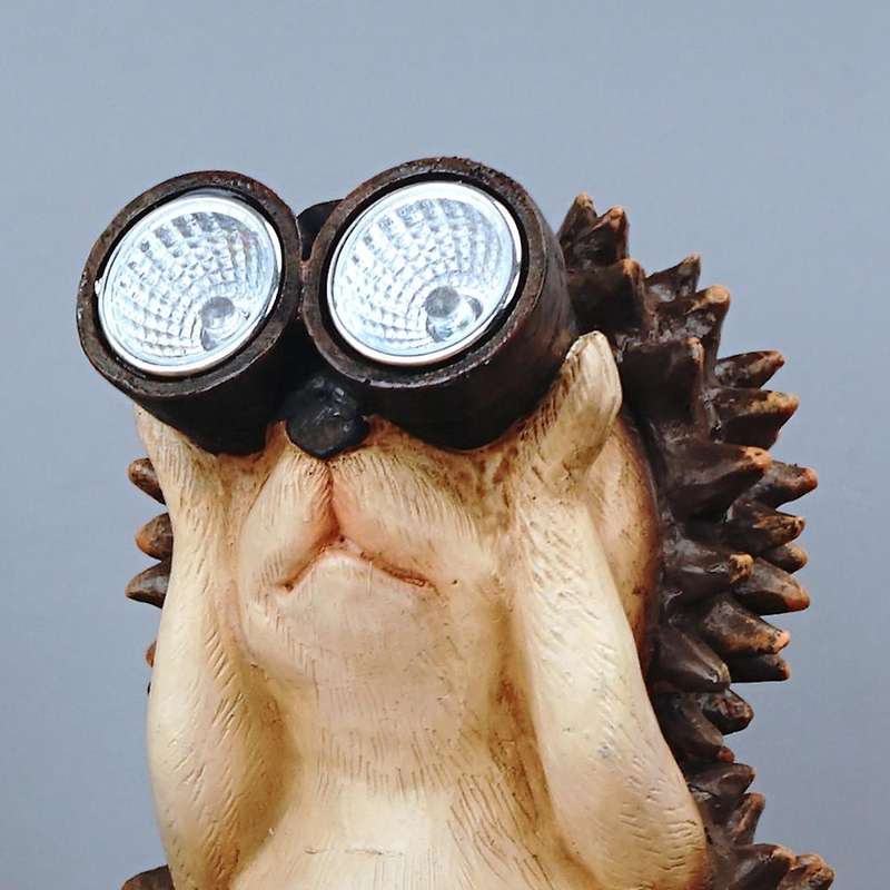 Garden Statues Frog Decor Sculptures with Led Lights Solar Lights A