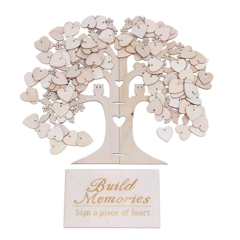 Tree Wedding Guest Book, 3d Wooden Guest Sign Book Party Decorations