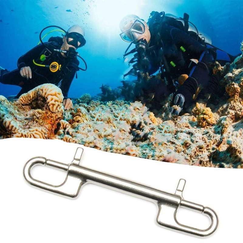 3x Stainless Steel Double Ended Bolt Snap Hook for Diving Pet Leash