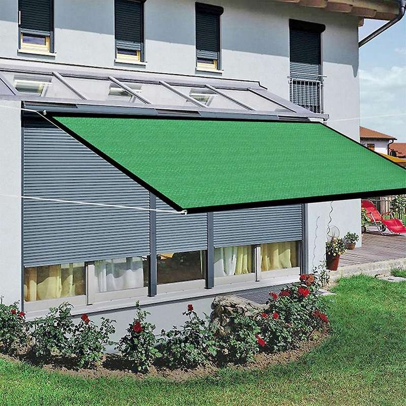 Green Hdpe Plastic Net Sun Shade Sail Sunscreen Plants Cover 3x4m