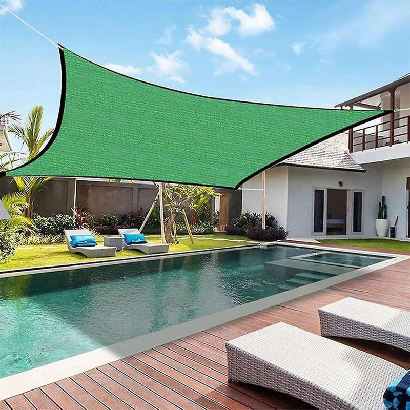 Green Hdpe Plastic Net Sun Shade Sail Sunscreen Plants Cover 3x4m