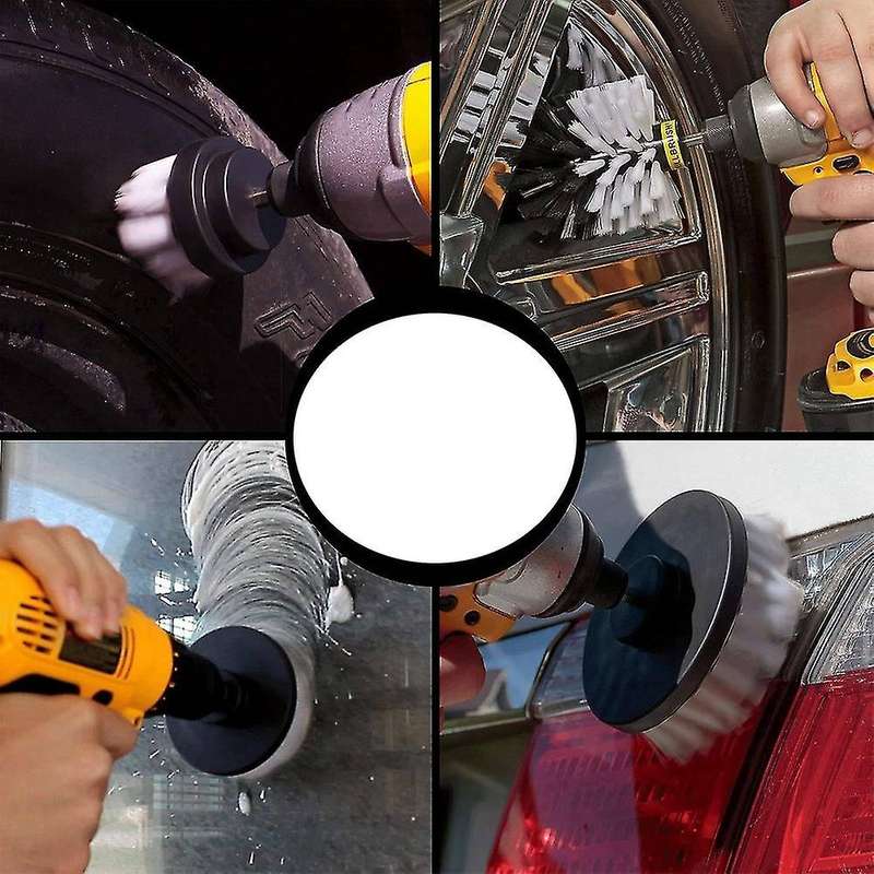 6 Pieces Drill Cleaning Brush, Brush for Drill Car Tile Carpet