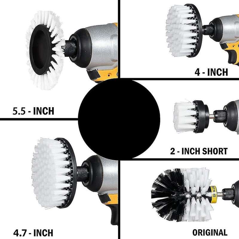 6 Pieces Drill Cleaning Brush, Brush for Drill Car Tile Carpet
