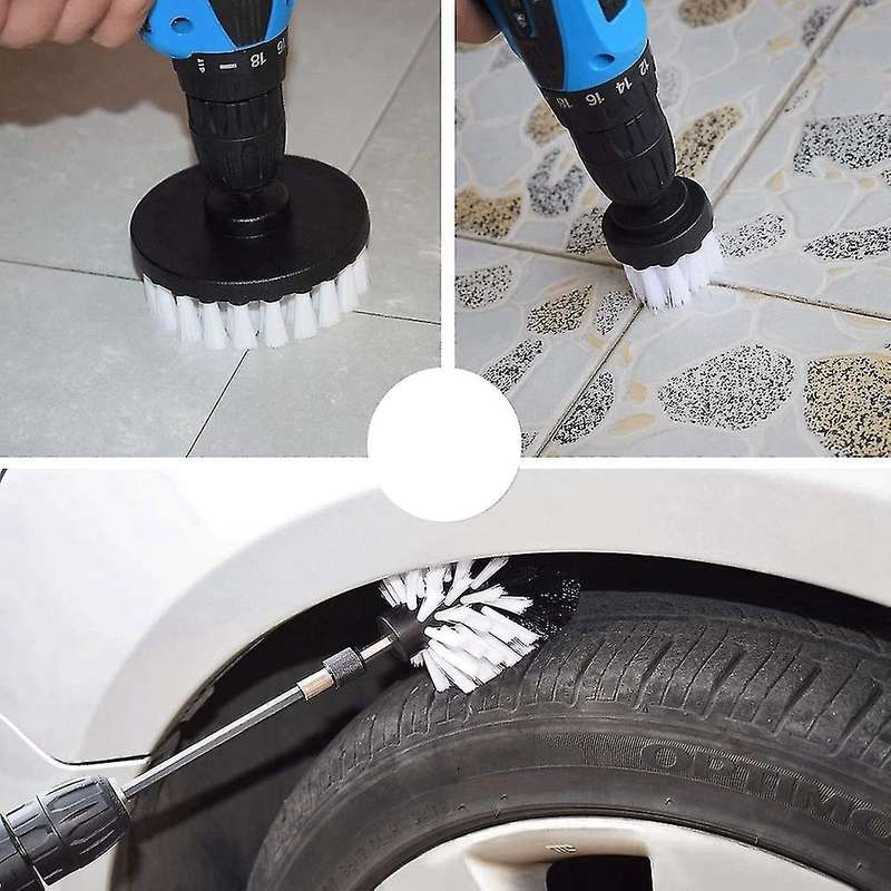 6 Pieces Drill Cleaning Brush, Brush for Drill Car Tile Carpet