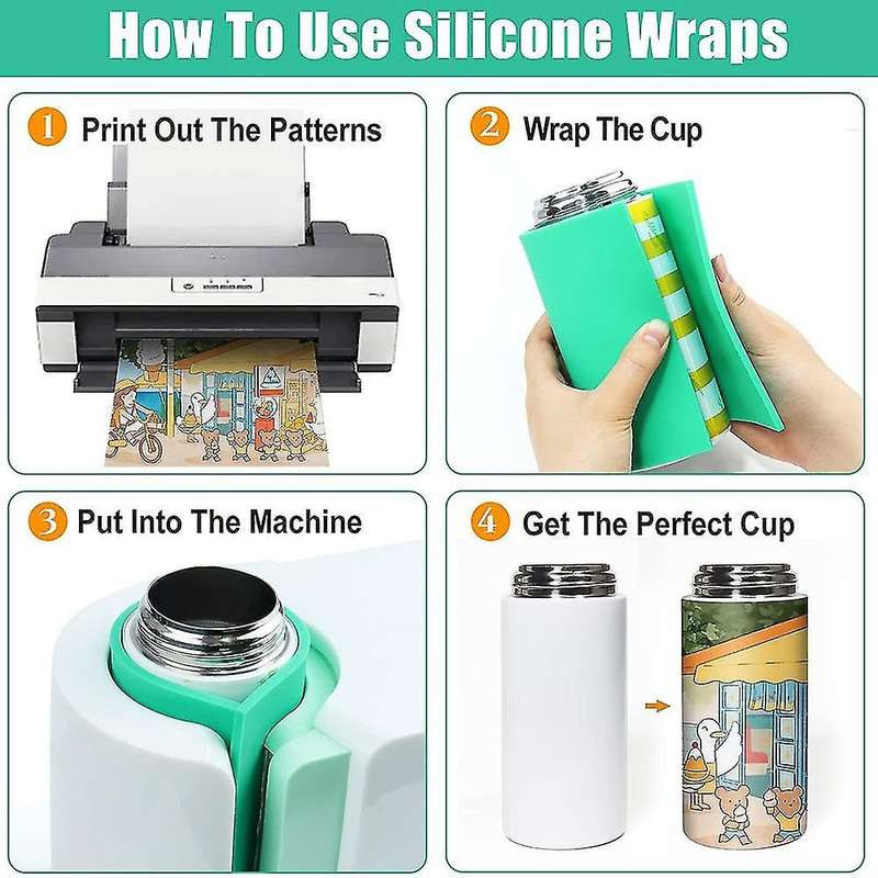 Sublimation Tumblers Wrap for Cricut Mug Press, 3 Thicknesses