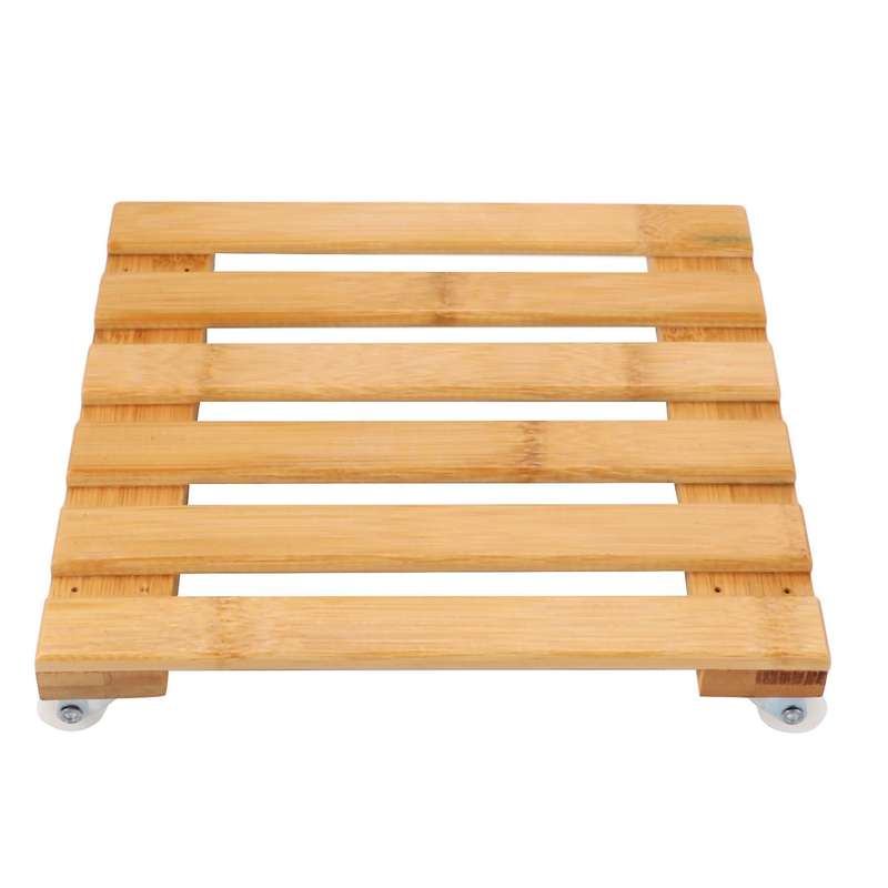 Removable Tray Base Wooden Square Flower Stand Plant Stand 25x25cm