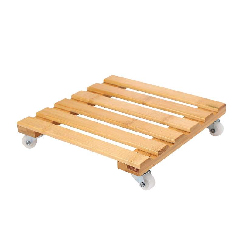 Removable Tray Base Wooden Square Flower Stand Plant Stand 25x25cm