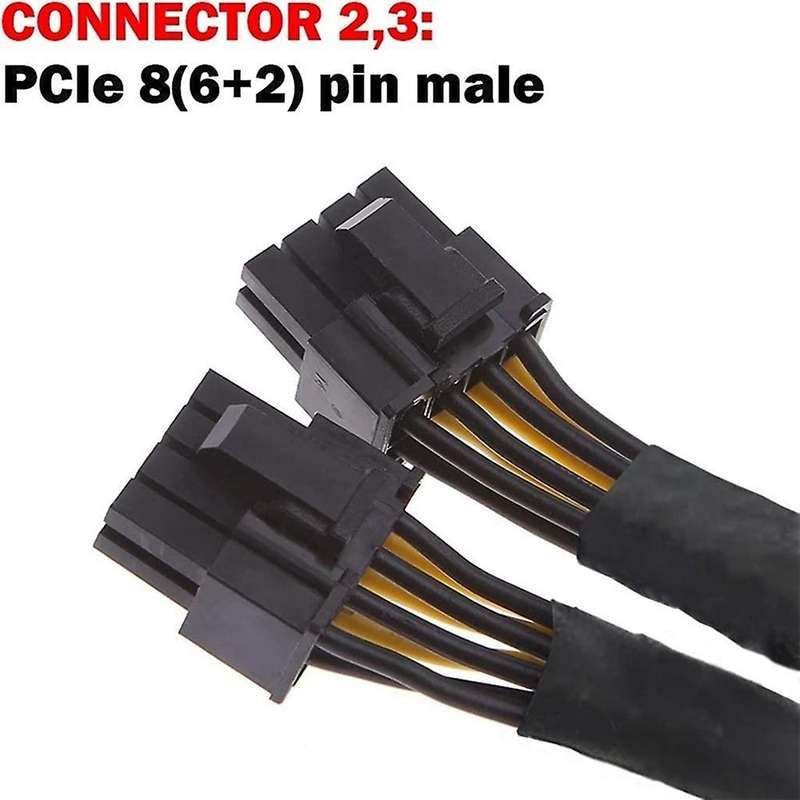 20cm Gpu Pcie 8 Pin Female to Dual 2x8 (6+2) Pin Male Pci Cable 10pcs