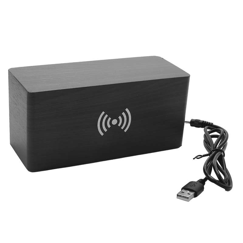 Wooden Alarm Clock,with Brightness Adjustable, Usb/battery Powered A