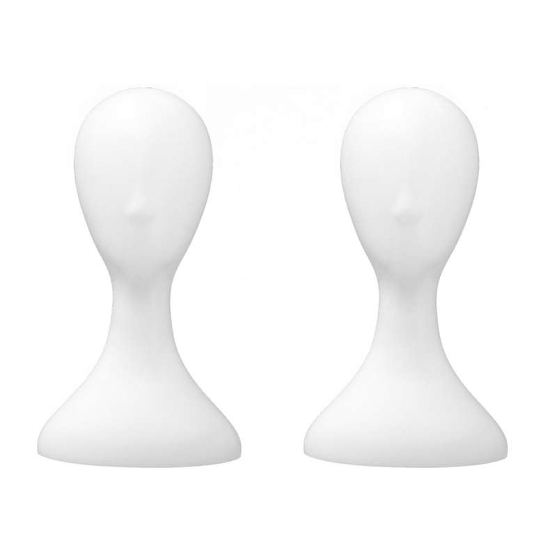 Lady High Plastic Head Wig Head Female Model Head White