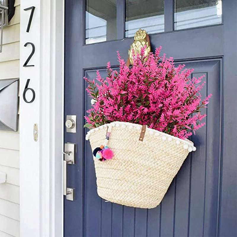 24 Bundles Artificial Lavender Flowers Outdoor Fake Flowers -rose Red