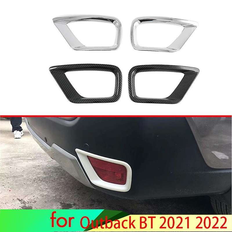Car Rear Fog Light Lamp Cover Trim Bezel Frame Styling Silver