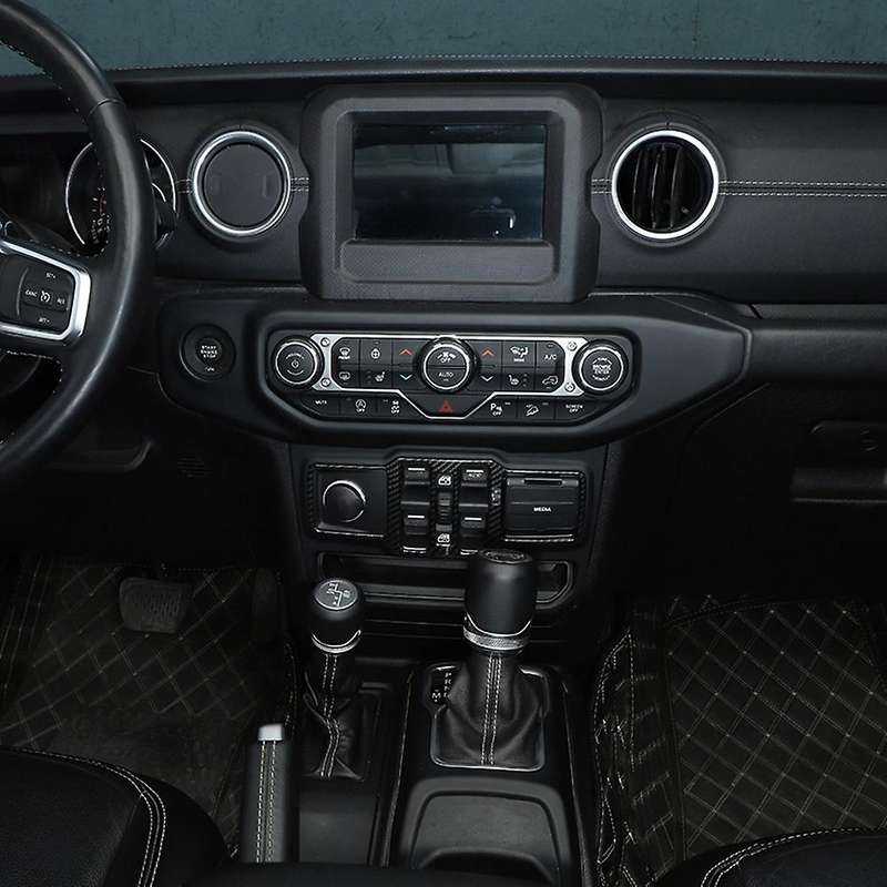 Car Window Control Panel Cover for Wrangler Jl 2018+ Carbon Fiber