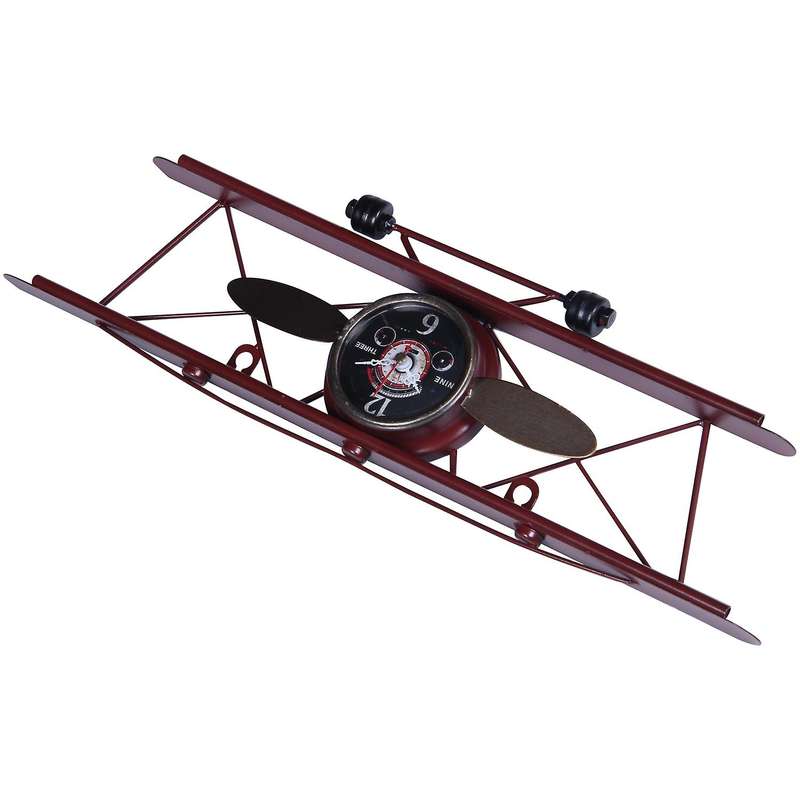 Creative Retro Aircraft Clock, Wall Hanging, Iron Ornamental Clock