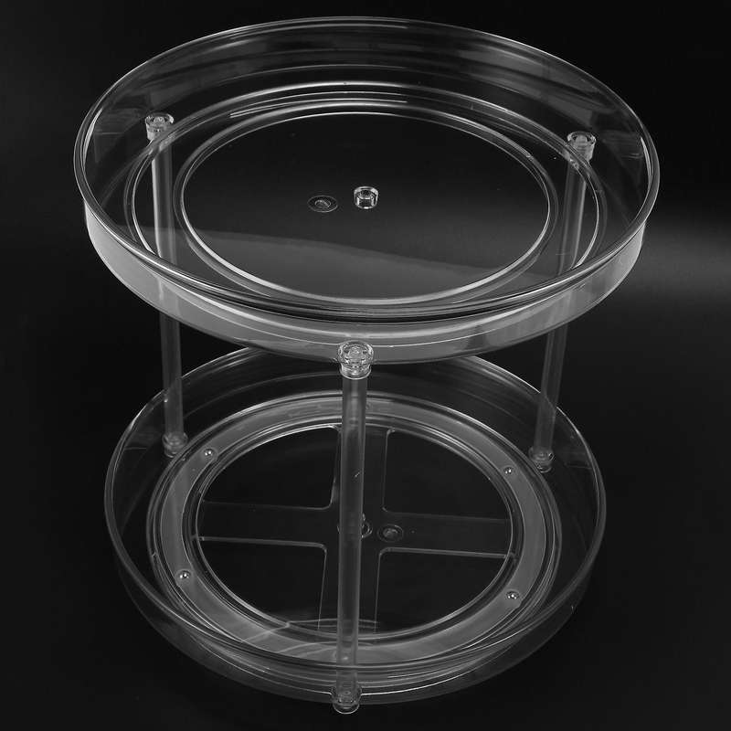 2 Tier Lazy Susan Turntable,cabinet Organizer for Pantry, Plastic