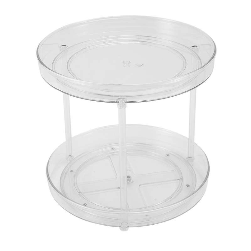 2 Tier Lazy Susan Turntable,cabinet Organizer for Pantry, Plastic