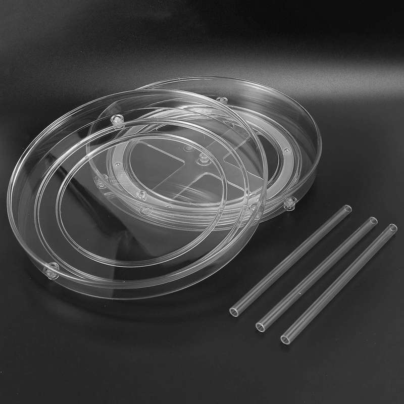 2 Tier Lazy Susan Turntable,cabinet Organizer for Pantry, Plastic