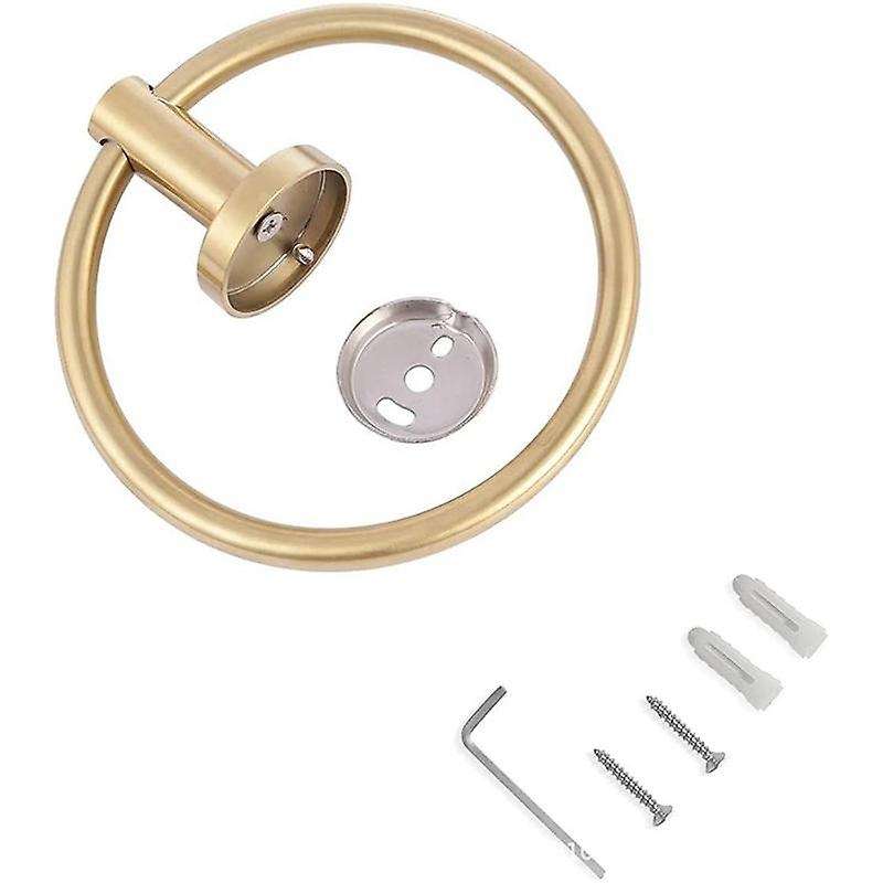 Gold Stainless Steel Towel Holder Bathroom Wall Mounted Towel Rings