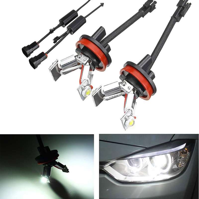 2pcs Car Led Angel Eye Light 6000k H8 Light Bulb for Bmw E82 E87 E90