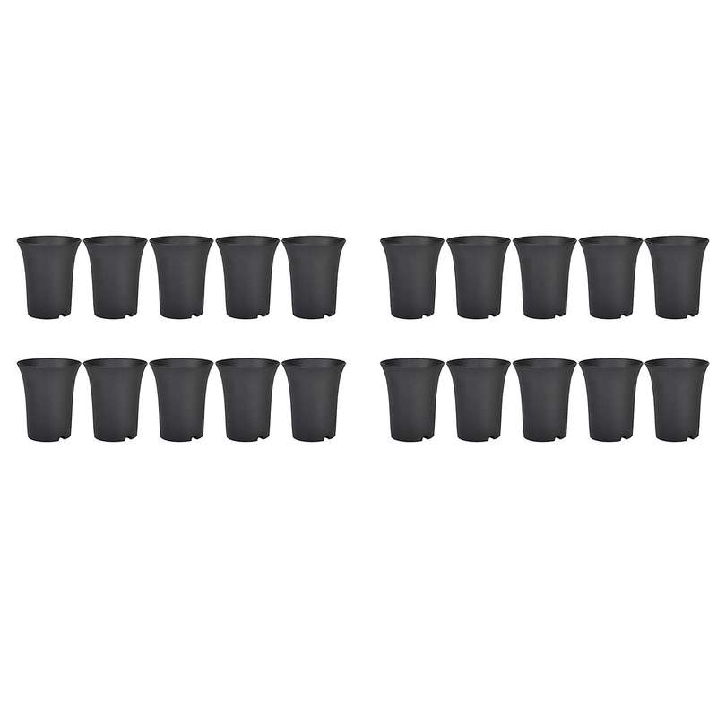 10pcsblack Round Flower Pots High Waist for Indoor and Outdoor Plants