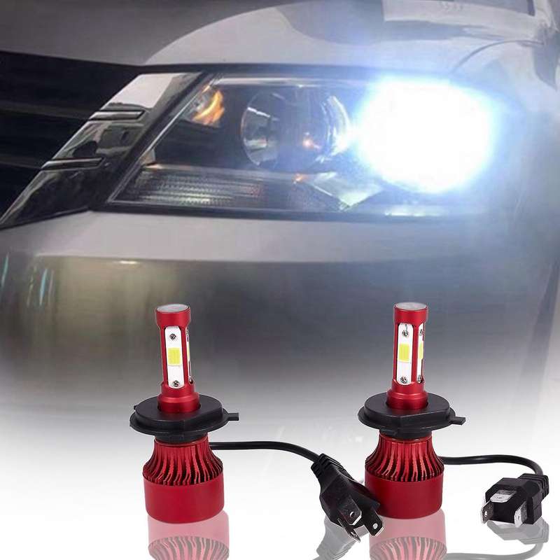 H4 Hb2 9003 2200w 330000lm 4-side Led Headlight Kit Hi/lo Power 6000k